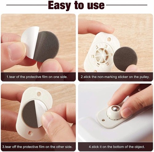 Last Day Promotion 48% OFF - 360 Degree Rotation Sticky Pulley(4 PCS)