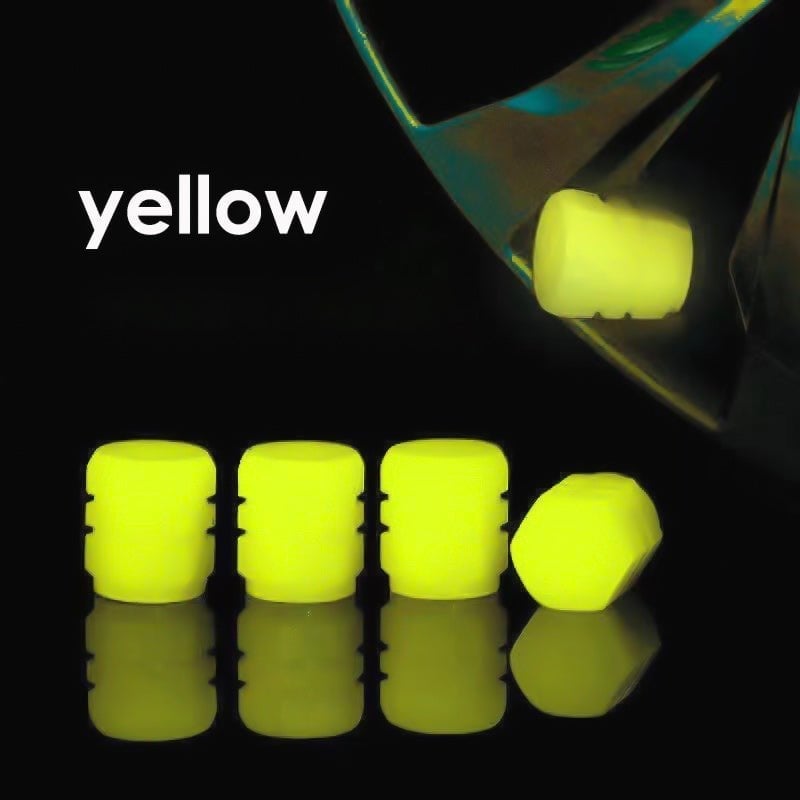 ?BLOWOUT SALE?Fluorescent Tire Valve Caps - Make Night Cycling More Cool?