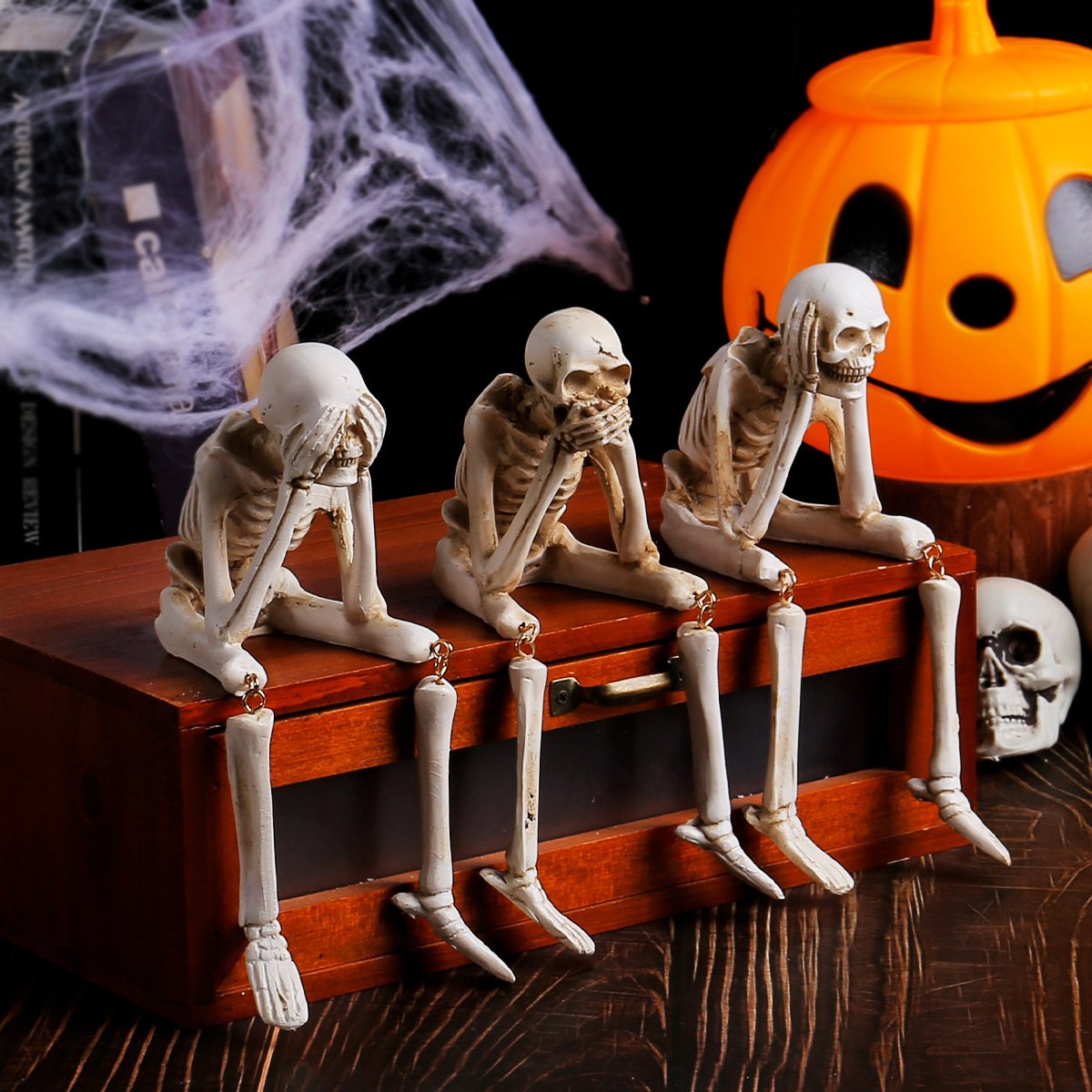🔥Last Day Promotion 50% OFF🔥Skeleton Ornaments Sitting Skull Figurines
