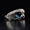 ⏱️<strong>Last Day Clearance Sale 60% OFF</strong> - Wisdom Owl Eye Silver Ring - Adjustable Size