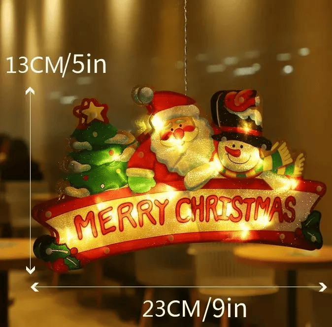 🔥Last Day Promotion - 60% OFF🎁🎄Christmas Window Hanging Lights 🌟