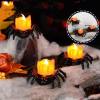 💥LAST DAY SALE 50% OFF💥Halloween LED Candle Lamp with Creepy Spider Decor