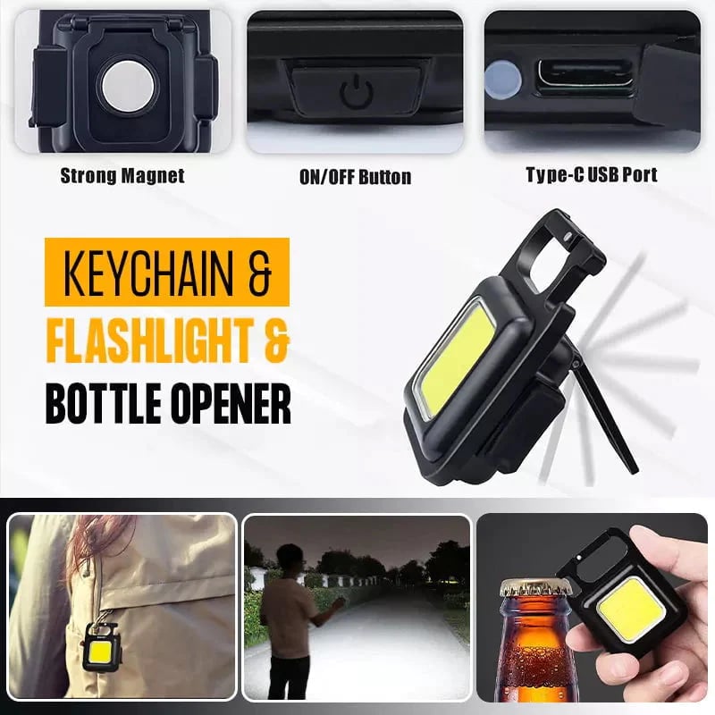 (🌲Early Christmas Sale - 49% OFF) Multifunctional Keychain Rechargeable Light, BUY 6 GET 6 FREE & FREE SHIPPING