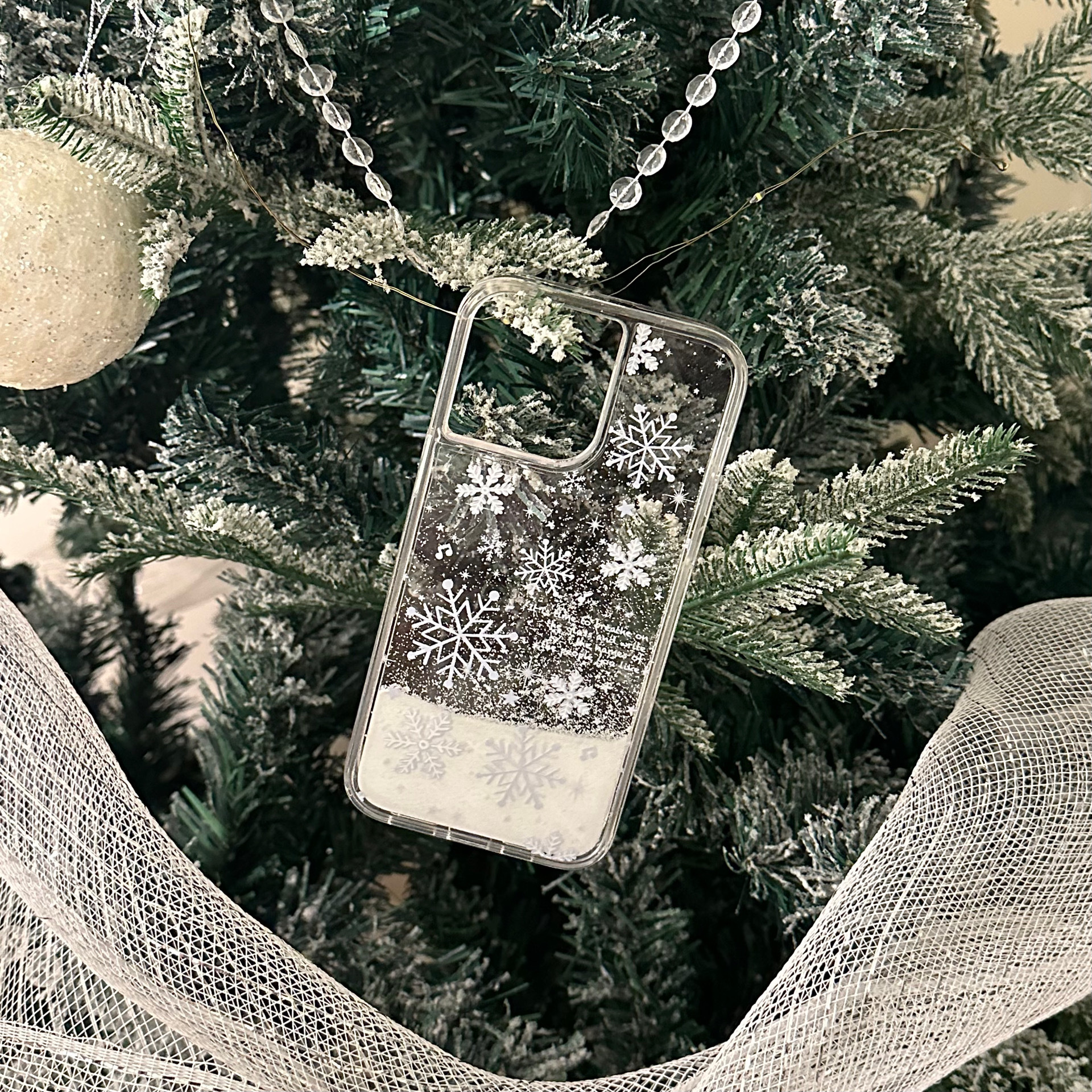 ✨️2024 New Model❄️Snowflake Flowing Sand Phone Case