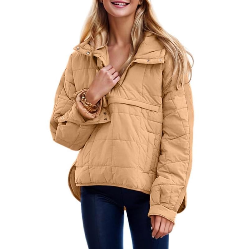 🍂KOSTENLOSEN VERSAND🔥Übergroße Pufferjacke mit Kapuze für Damen, gesteppt, leicht, warm, Winterpullover, gepolsterter Hoodies-Mantel