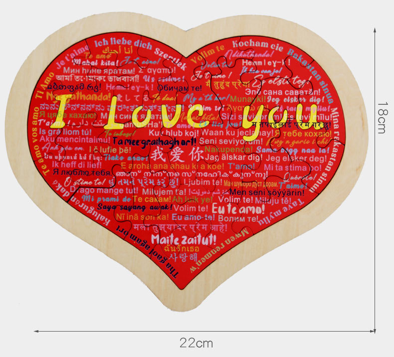 (🔥TikTok Summer SALE) Heart Building Puzzle I Love You Building Bricks Romantic Decor for Anniversary