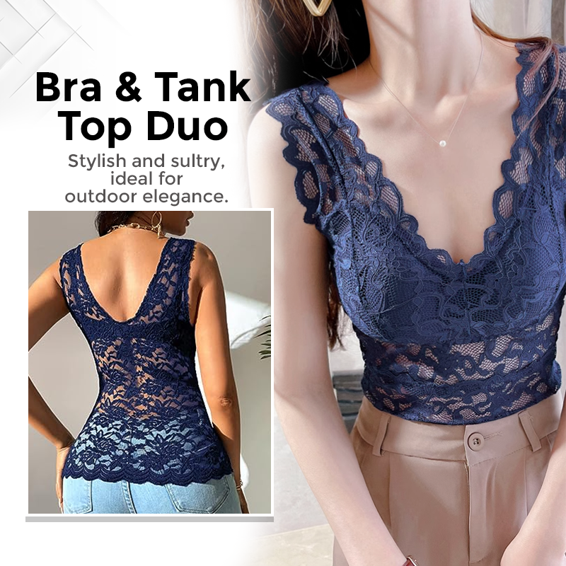 🔥Last Day Promotion- SAVE 70%🎄LymphVive Wireless Tank Top Lace Bra