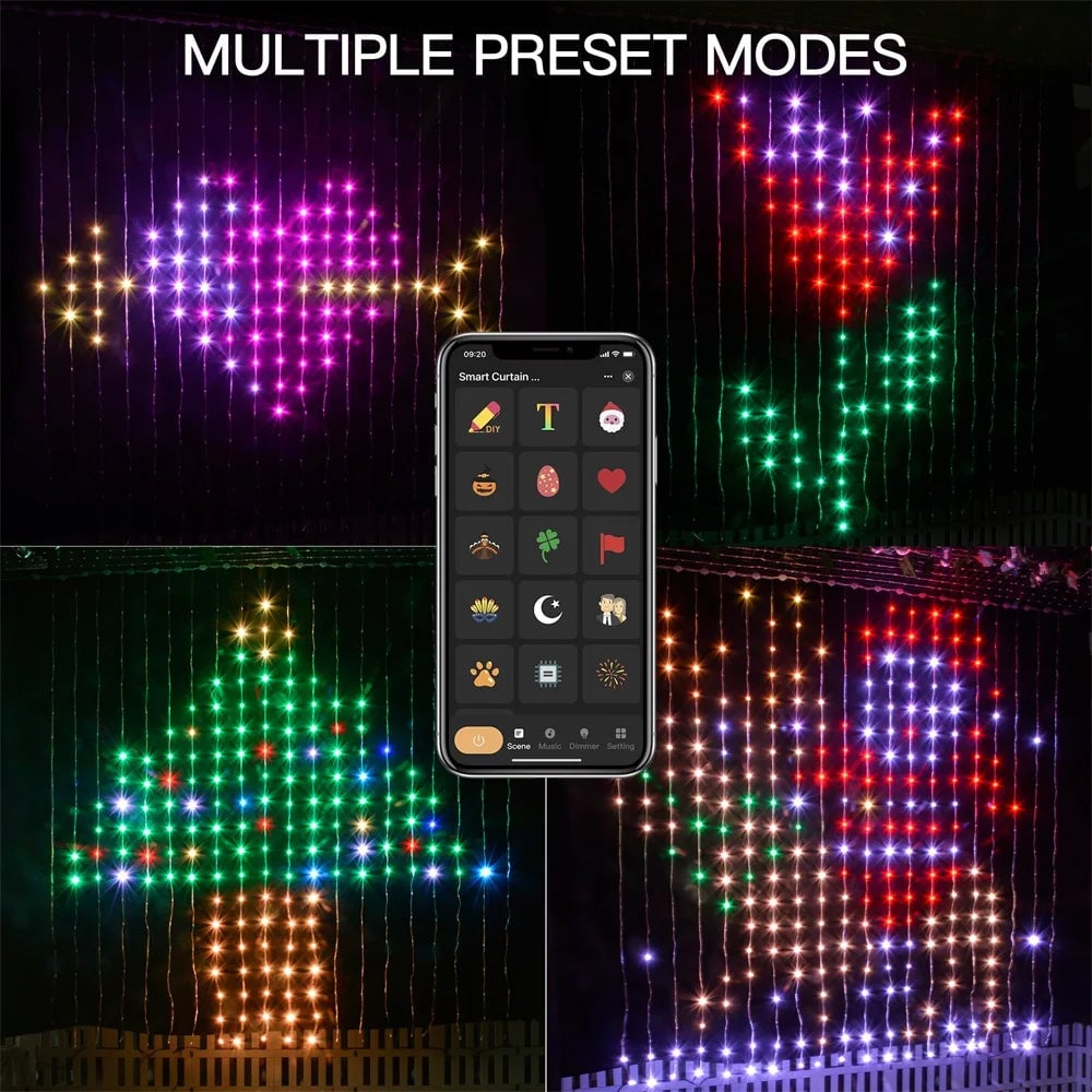 (🎉Last Day Promotion 50% OFF) Color Waves LED Curtain Sync Lights