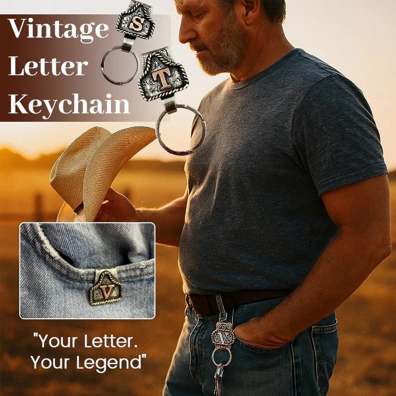 🎁TikTok Last Day Sale - 70% OFF🎉Vintage Letter Keychain - 
