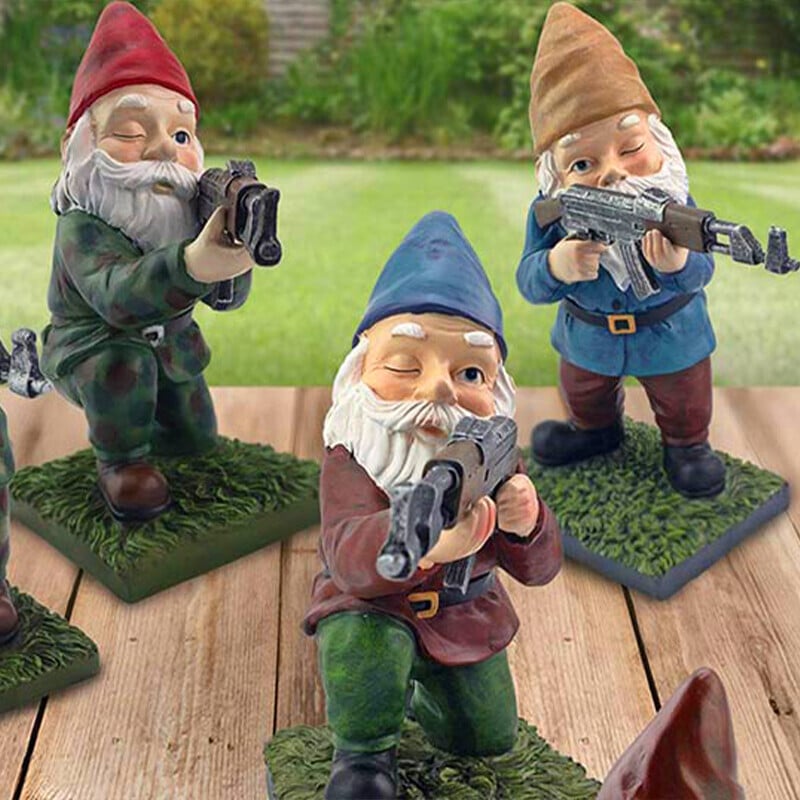 🔥Funny Army Garden Gnome Statue