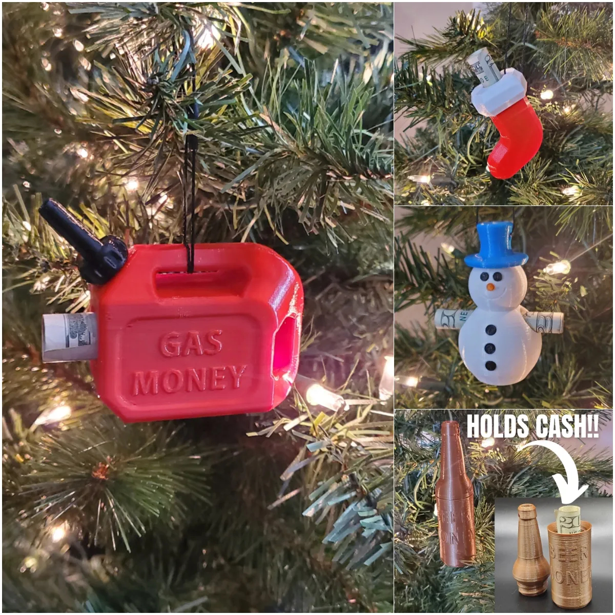 ⛽⛄Funny Christmas Money Ornament