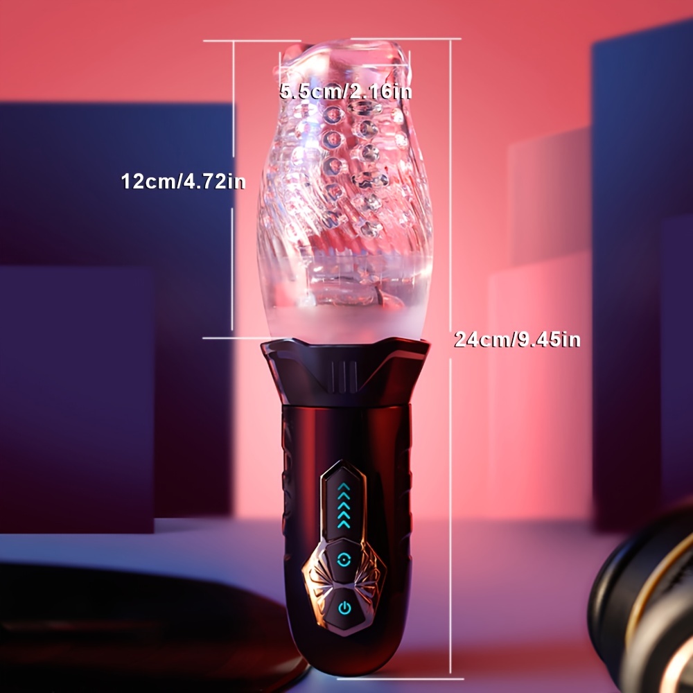 SHEMESIX - Automatic Rotating Vibration Transparent Airplane Cup, Male Electric Masturbation Massager