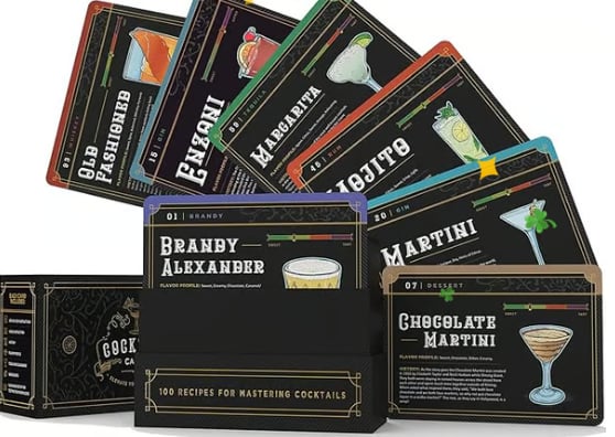 💥LAST DAY SALE 50% OFF-🍸️Cocktail Cards: 100 Cocktail Recipes to Master Cocktails