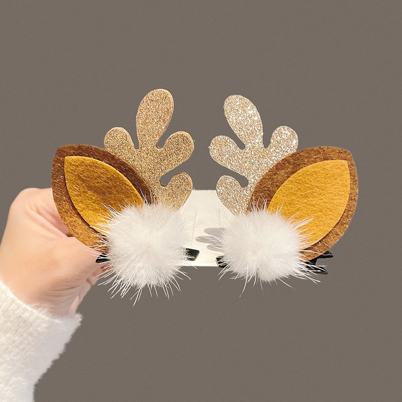 (🎅EARLY CHRISTMAS SALE - 48% OFF) Reindeer Antlers Xmas Hair Clip ⚡ BUY 4 GET EXTRA 10% OFF