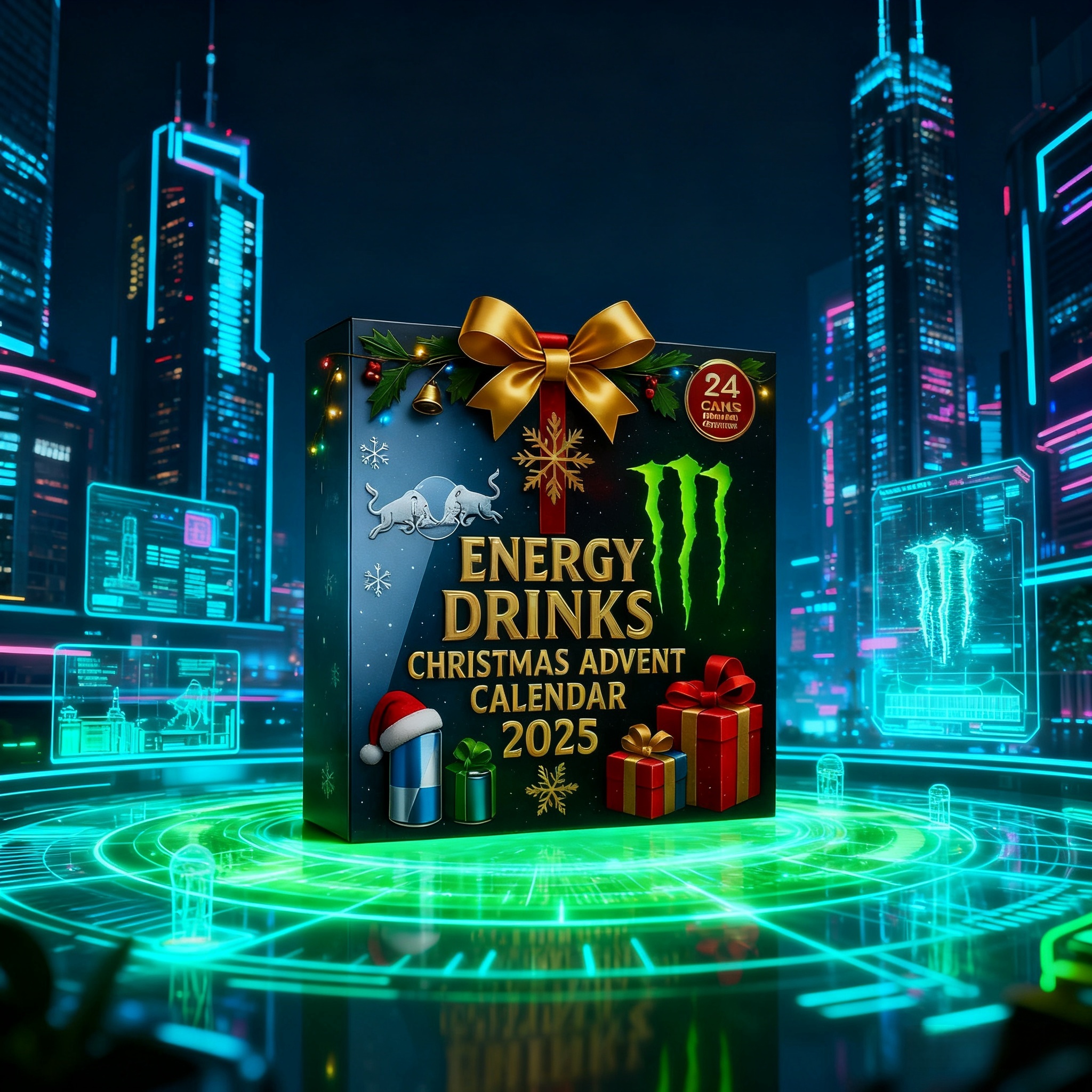 🔥Last Day 50% OFF -🎄Energy Drink Can Advent Calendar 2025 — 24 Days of Festive Collectibles!
