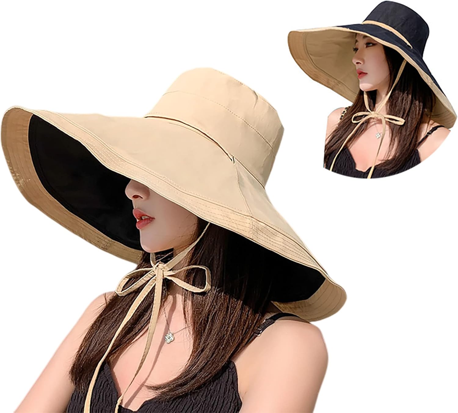 Packable Large Brim Sun Hat for Women - 6.7