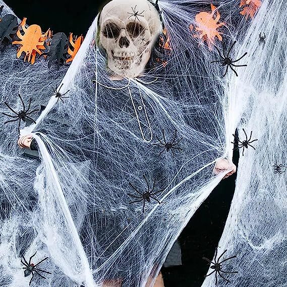 🎃HALLOWEEN PRESALE 48% OFF-1400 Sqft Halloween Spider Web Decor (BUY 2 GET FREE SHIPPING)