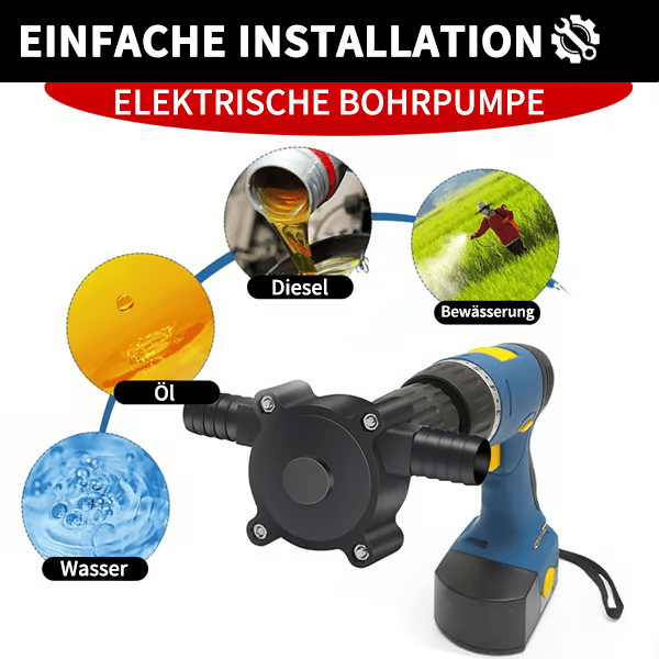 🔥🎁Tragbare elektrische Bohrmaschinenpumpe