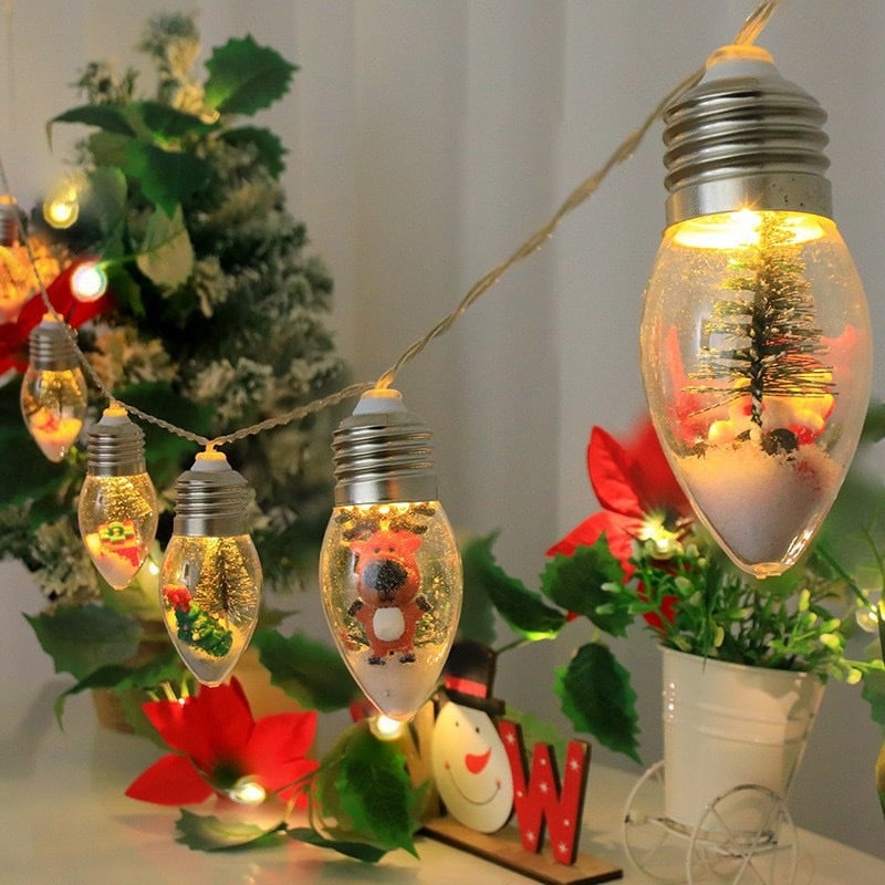🎄Christmas Vintage Decor String Light - 1Meter-6 Led Bulbs String Lights