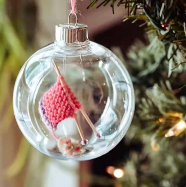 (Christmas Hot Sale- 49% OFF) Knitting Christmas Ornament, Knit Gift, Holiday Decor, Knitters Gift