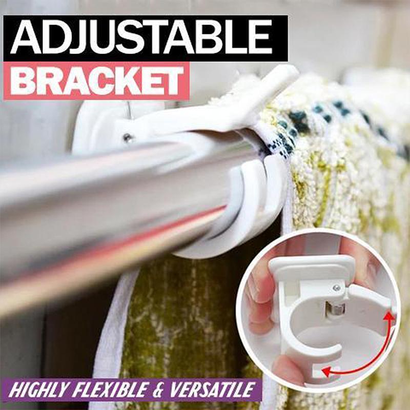 (🔥SUMMER HOT SALE-48% OFF) Nail-Free Adjustable Curtain Rod Holders(BUY 4 FREE SHIPPING)