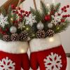 🎁TikTok Last Day Sale - 70% OFF🎉Twinkling Christmas Mitten Wreath with LED Lights