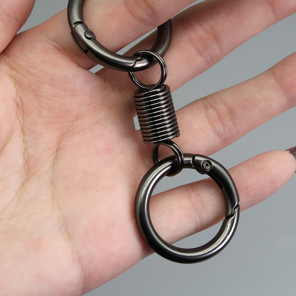 🔥80% OFF- Nordic Double Ring Spring Keychain