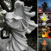 🔥Last Day 49% OFF - Lantern Cracker Barrel Ghost Statue Halloween Decor