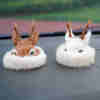 Handmade roe deer hat ornaments