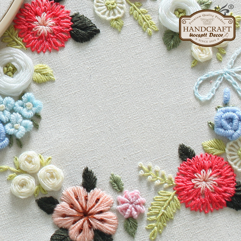 🔥Last day of exclusive discounts - Floral Wreath Embroidery Kit