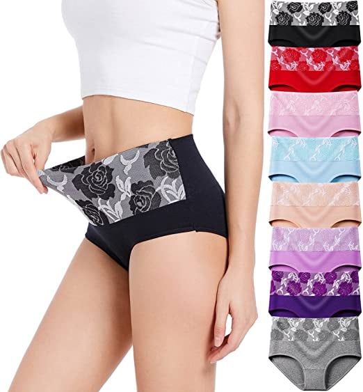 ✨Letzter Tag Kaufe 1 und erhalte 3 Packungen (JE NUR 6,33 €)🔥Damen-Slip mit hoher Taille und Bauchkontrolle aus reiner Baumwolle in Übergröße