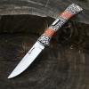 🔪 Folding EDC Pocket Knife – Classic Wood Handle