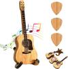 Mini Cute Edition Wooden Guitar Plectrum Case With Guitar Stand(𝐒𝐭𝐞𝐯𝐞 𝐑𝐨𝐬𝐞 𝐇𝐚𝐧𝐝𝐦𝐚𝐝𝐞®)