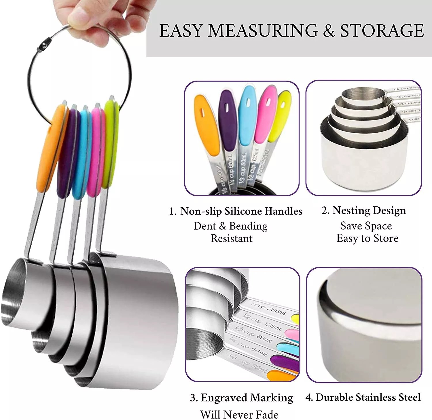 🎁TikTok Last Day Promotion -70% OFF🔥Stainless Steel Magnetic Measuring Spoons Set