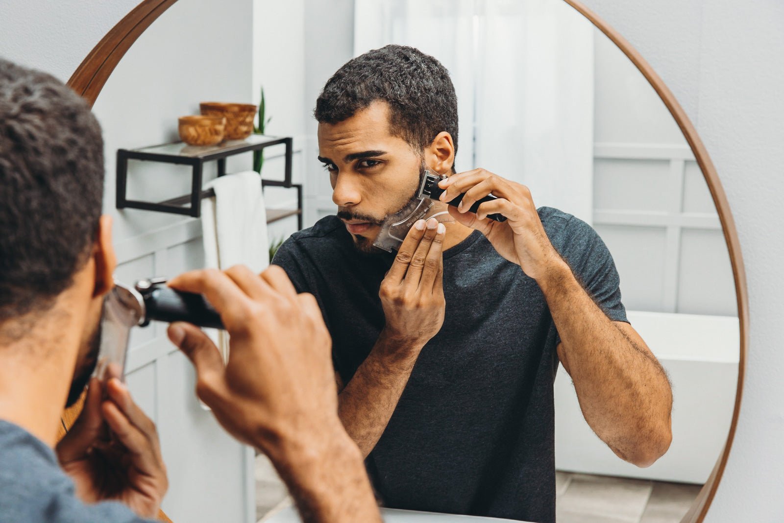 🔥Last Day Promotion 70% OFF🔥Hair Edge Up Trimmer Guide and Beard Shaping Stencil Tool
