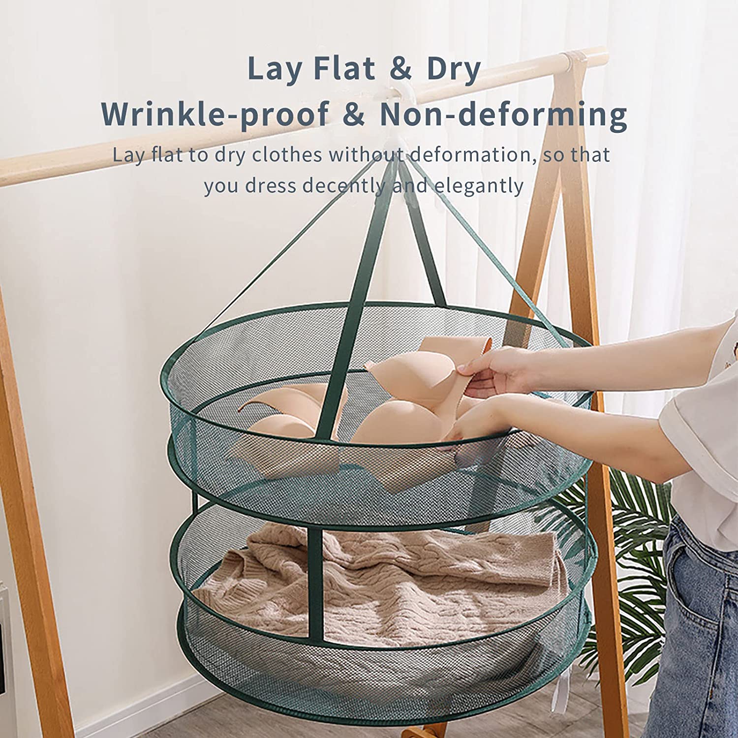 (🔥Last Day Promotion-48%OFF)Foldable Drying Basket for Socks & Sweater(Buy 2 get 1 Free)
