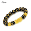 (New Year Promotion- SAVE 50%OFF)Feng Shui Black Obsidian Wealth Bracelet-Buy 2 Free Shipping