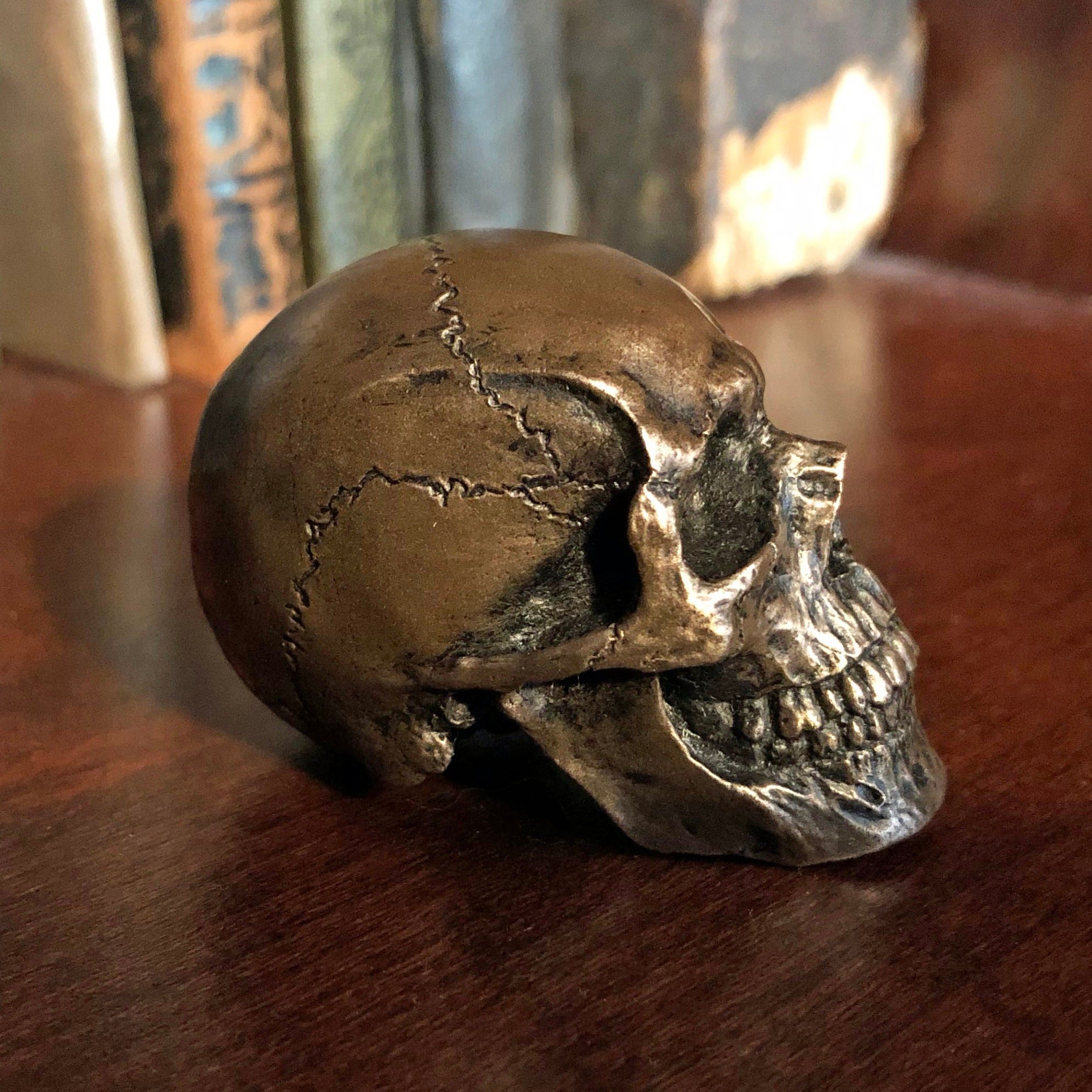 Bronze Skull Drawer Knobs | Gothic Cabinet Knobs