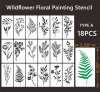 Reusable Wildflower Floral Painting Stencil