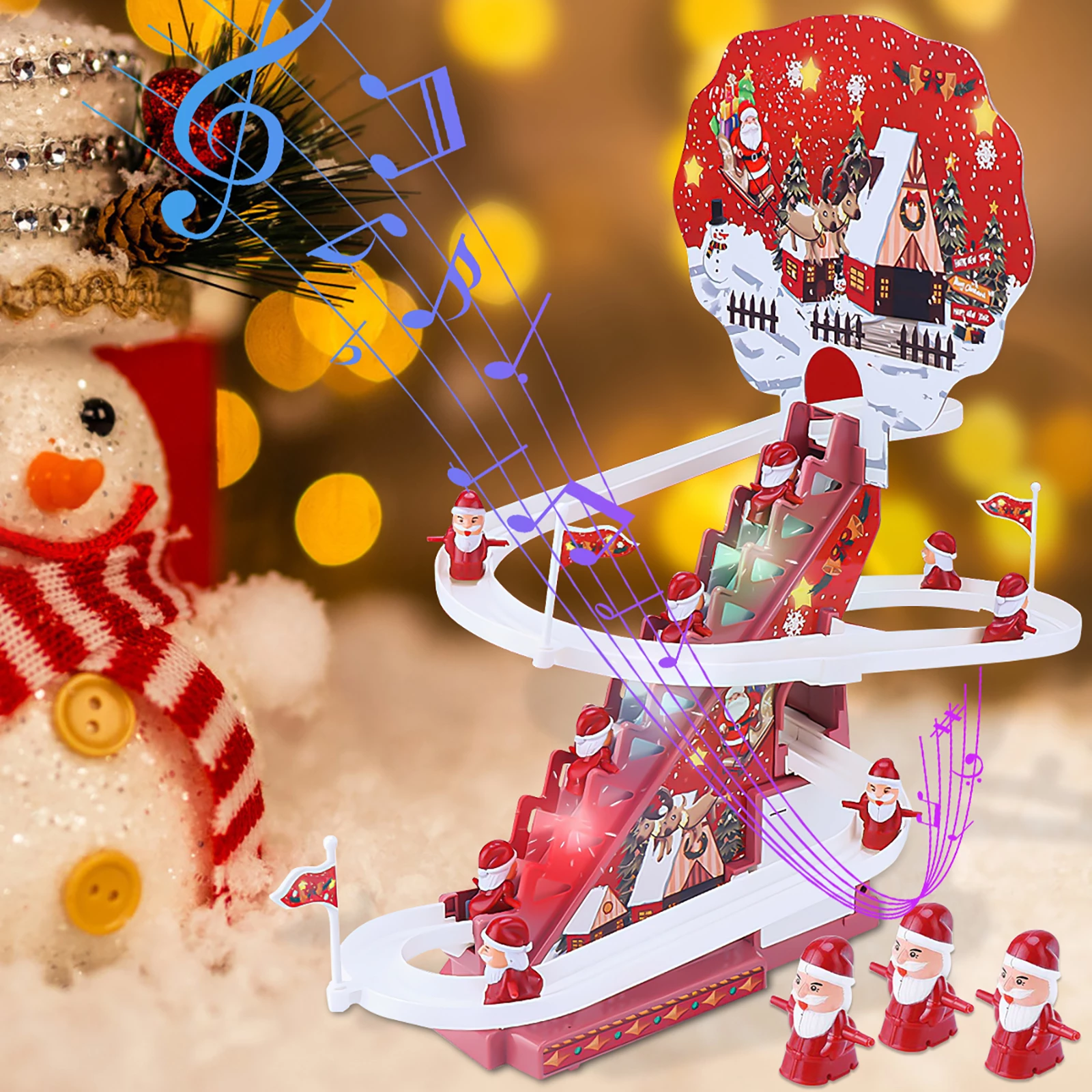 (🎅Early Christmas Sale- SAVE 49% OFF) Santa Claus Electric Track Slide Toys (BUY 2 GET FREE SHIPPING NOW)