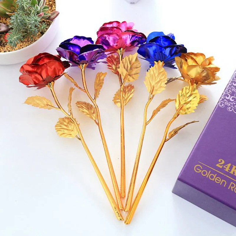 24k gold rose, flower gold foil rose gift box, a must-have for dates, proposals, dinners and Valentine's Day, elegant lover