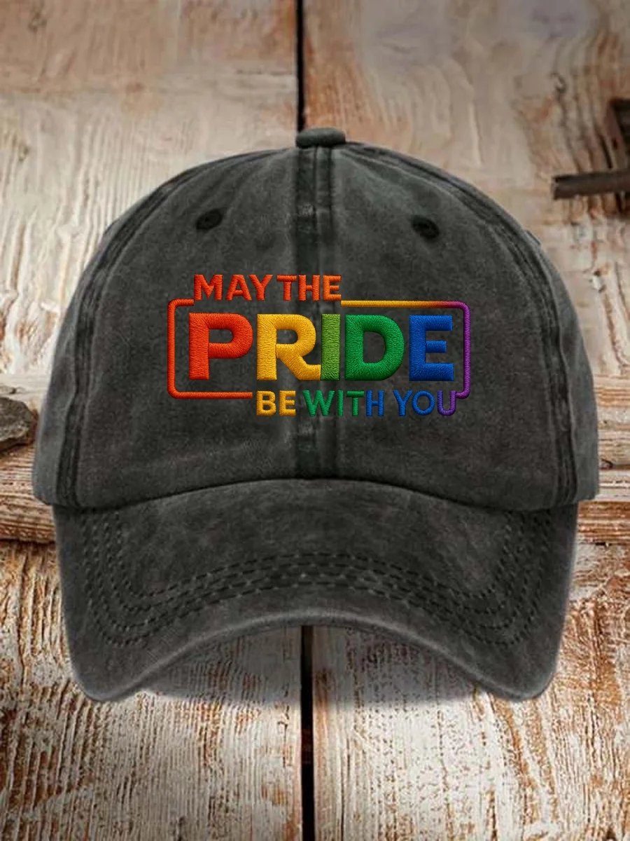 Unisex washed cotton hat with pride