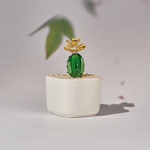 🌵Fused Glass Cactus Plants: 🔥Handmade Stained Glass Plant Decorations