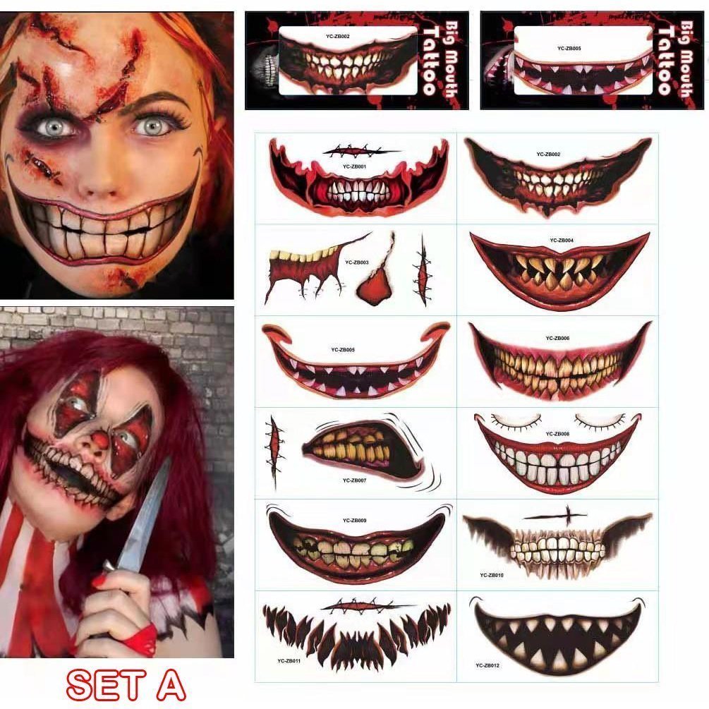 🎃HALLOWEEN PRE SALE - 49% OFF🎃-Halloween Prank Makeup Temporary Tattoo😈