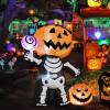 🔥Last Day Promotion - 60% OFF🎁6 FT Outdoor Halloween Inflatables Pumpkin with Skull Body & LED Lights