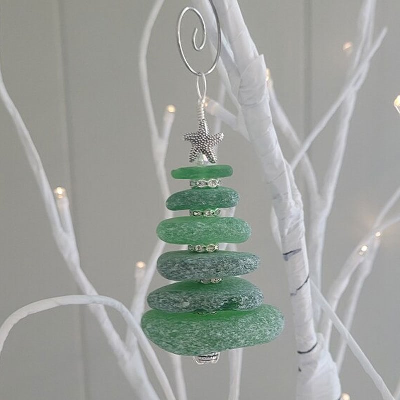 🌲Christmas Specials 57% OFF🔥/Resin Sea Glass Christmas Tree Ornament