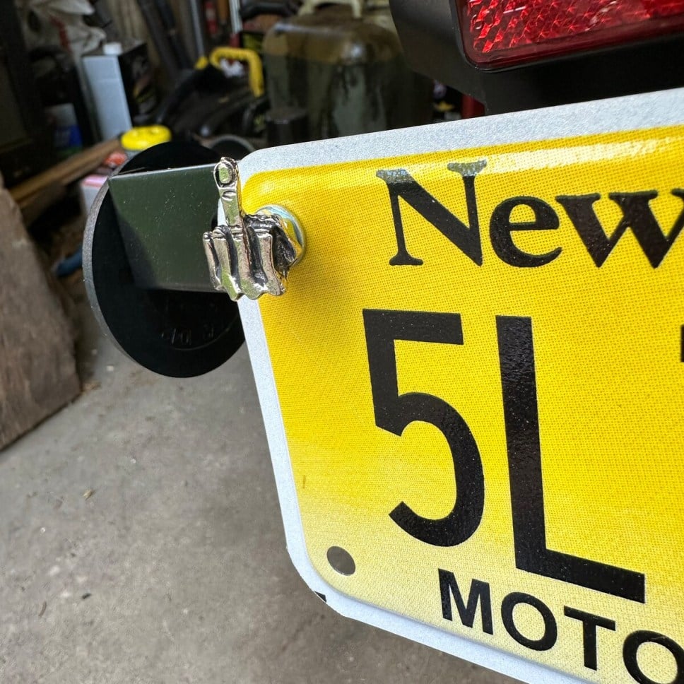 Universal finger license plate screw
