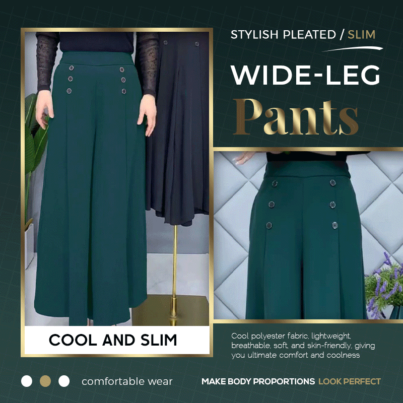 LAST DAY 50% OFF🔥[Comfy and Cool] Stylish Pleated Wide-leg Pants - Buy 2 10% OFF & Free Shipping