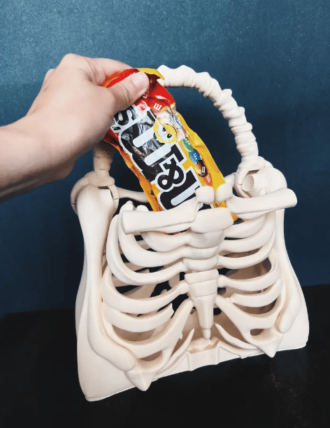 Skeleton Bone Bag - Gothic - Halloween bone purse spooky ribcage bag
