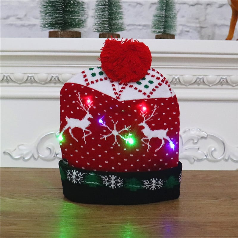 🎁 Christmas Sale 49% OFF- Christmas LED Light Knitted Beanies